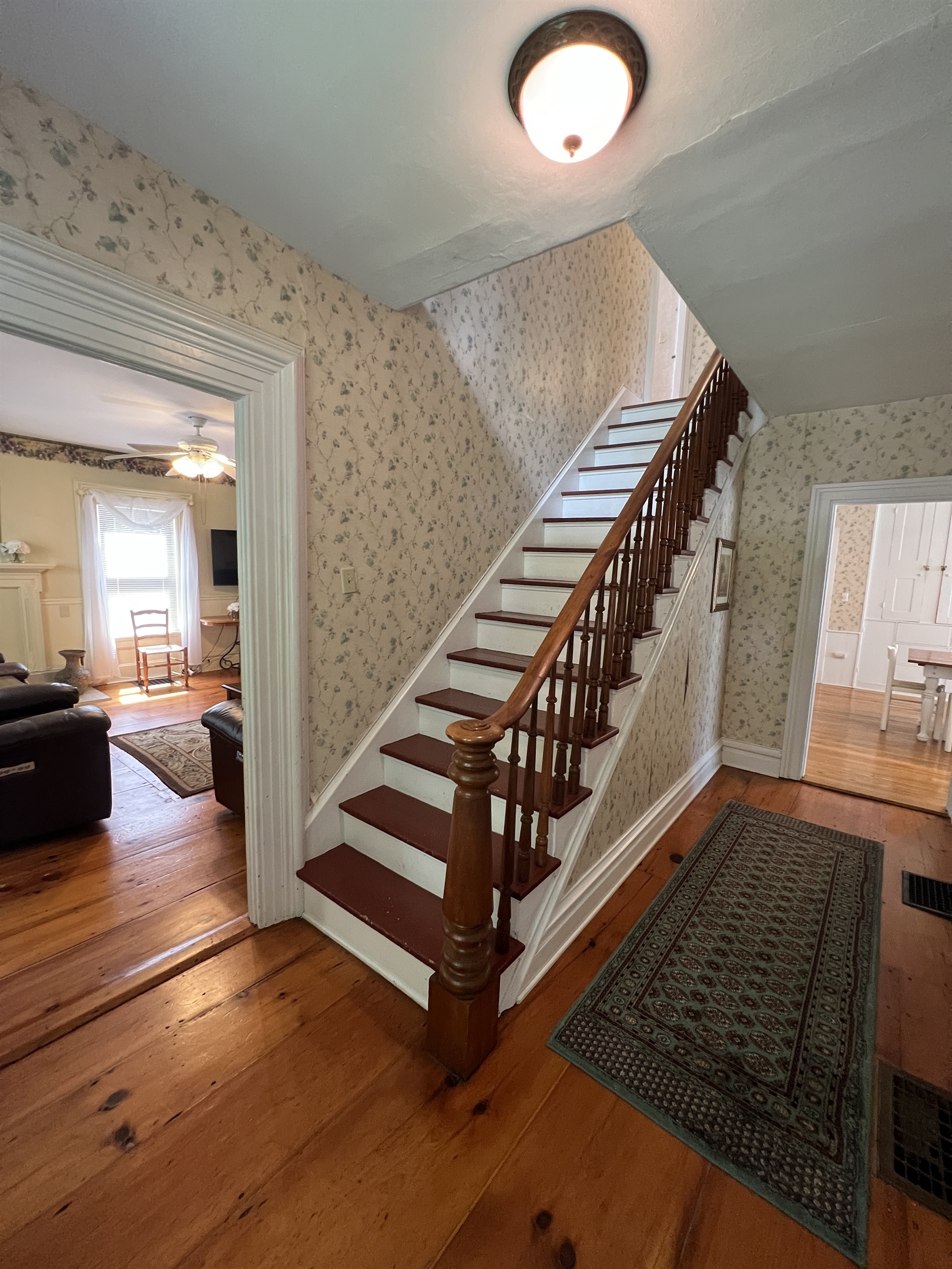 The Federal House classic center hall stairwell.