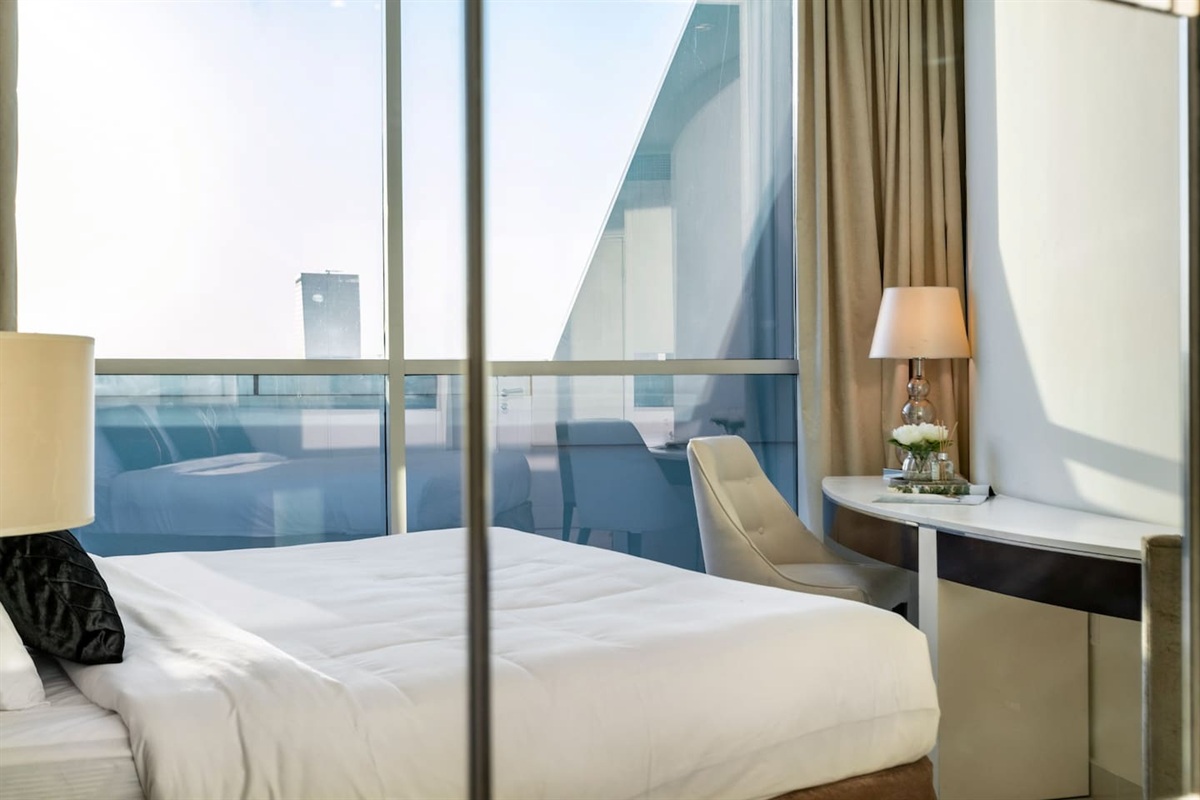 Bedroom with panoramic view