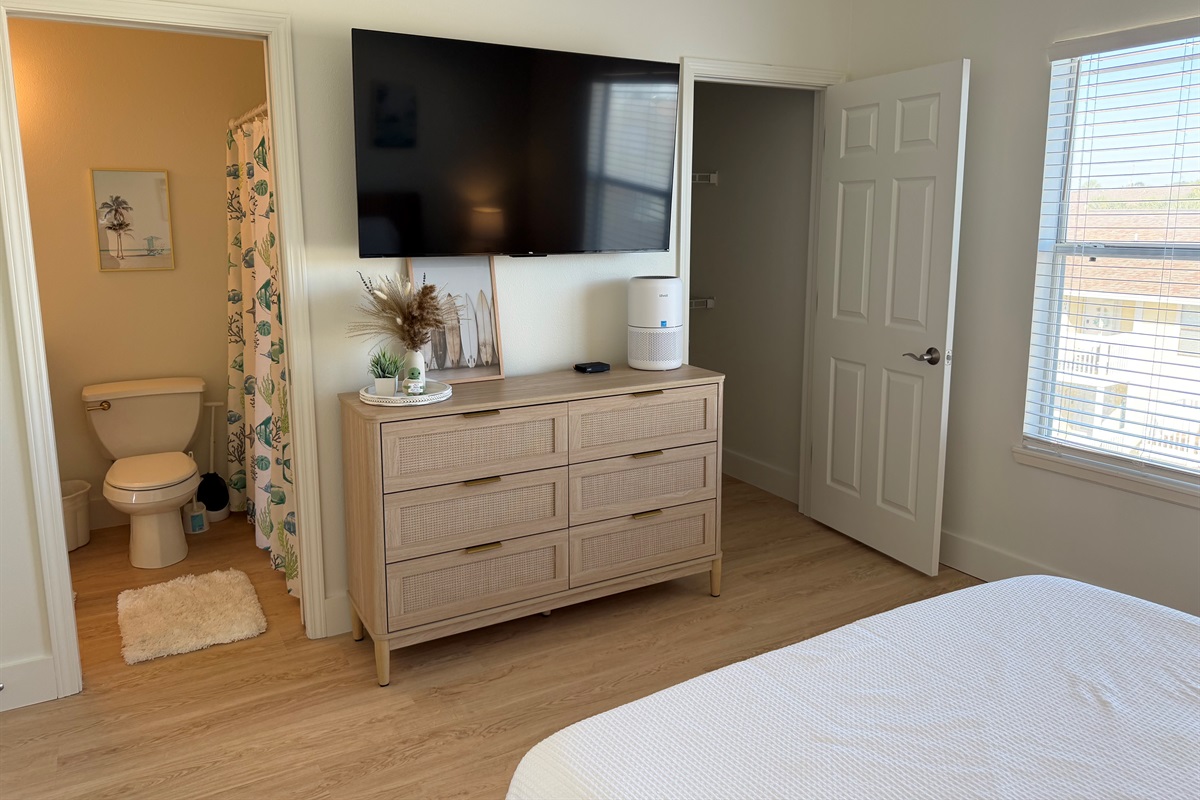 New 55 inch TVs in bedrooms. All new furniture! 