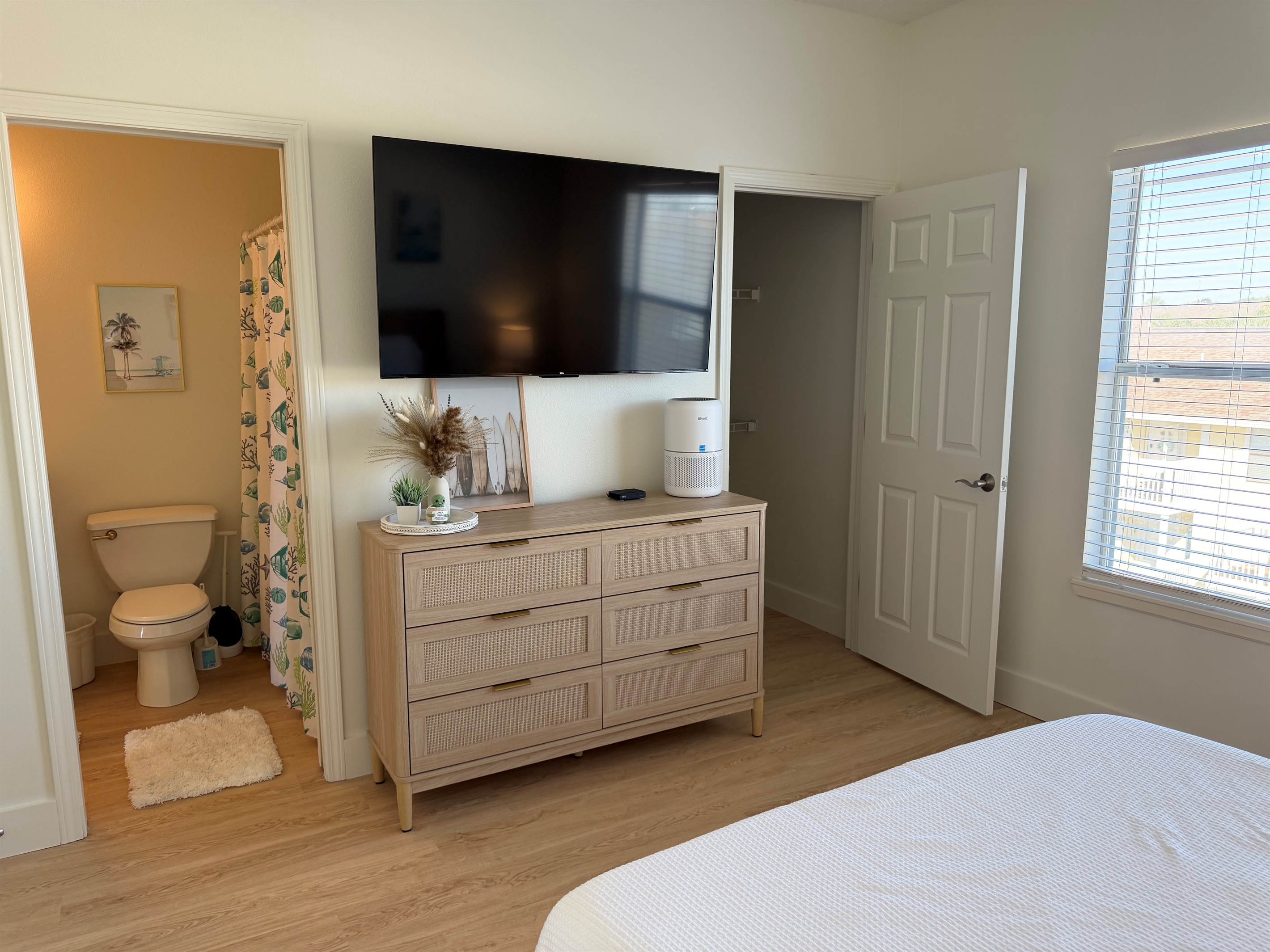 New 55 inch TVs in bedrooms. All new furniture! 