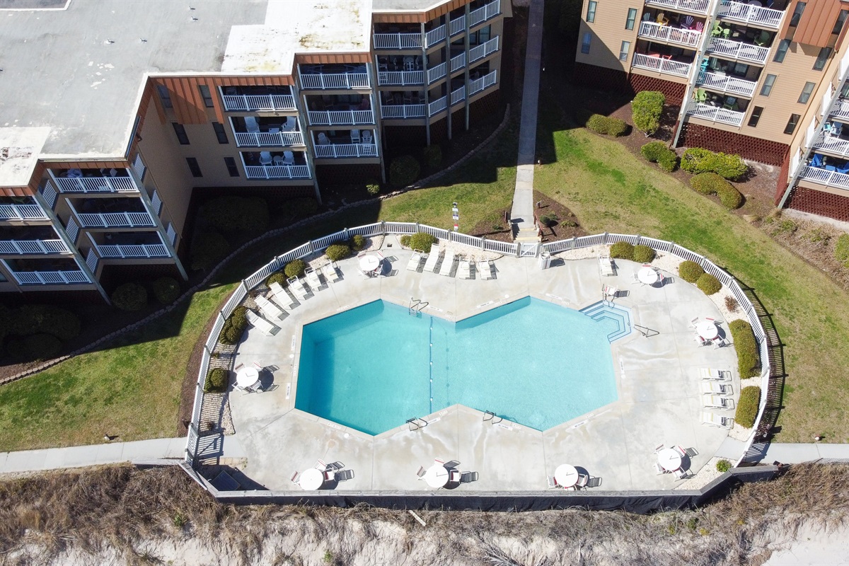Aerial of the pool
