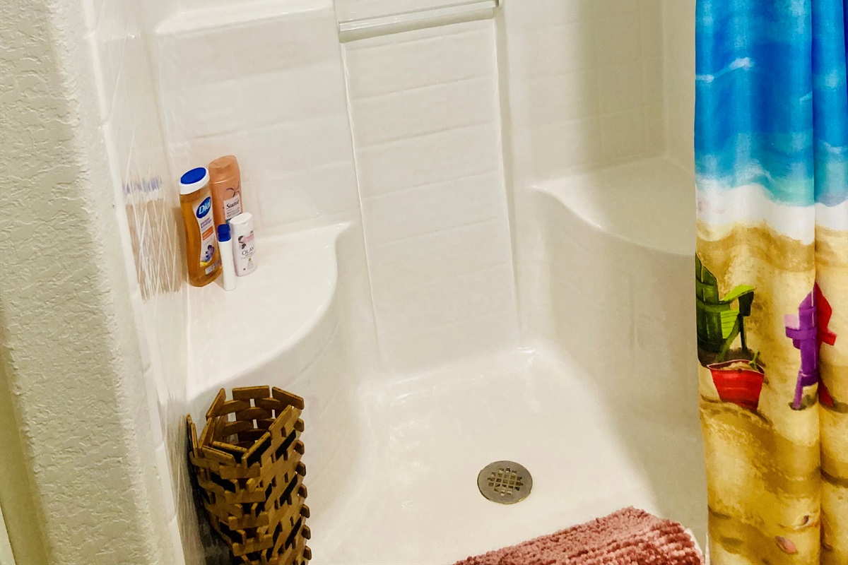 Stand up shower guest bathroom upstairs 