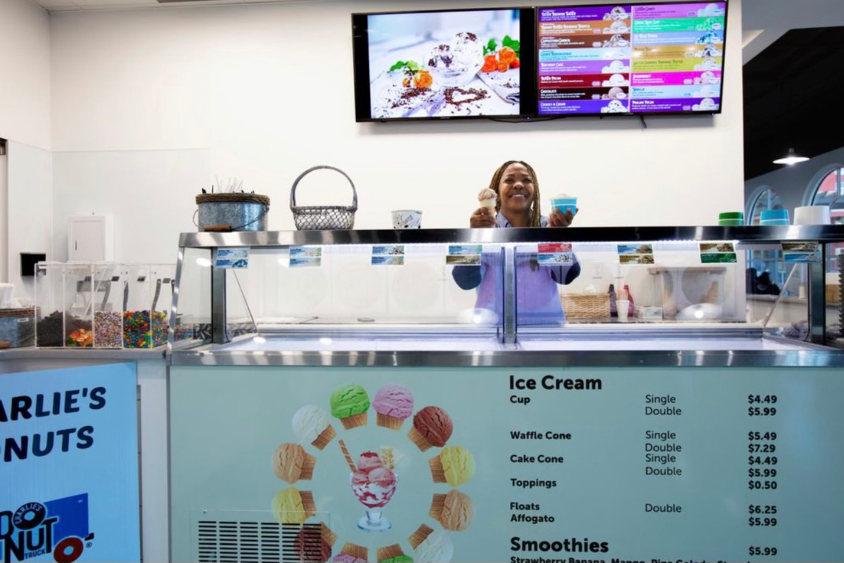 Have some delicious ice cream. 
