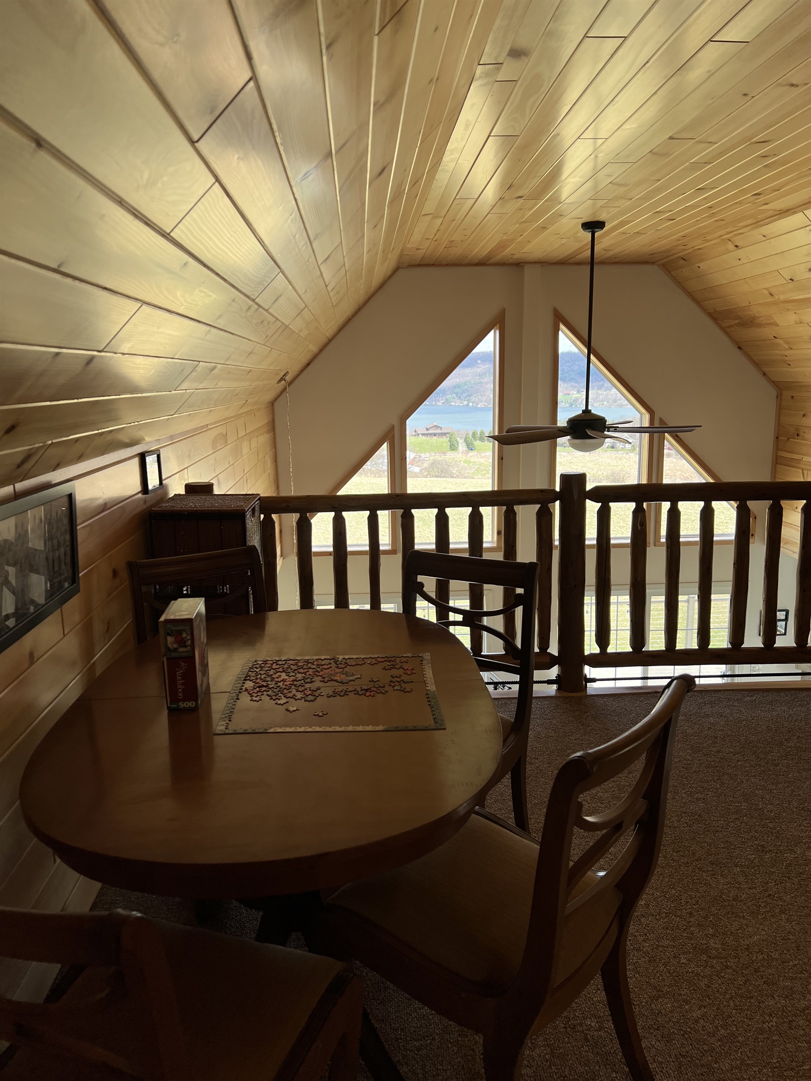 View of the lake from the game table.