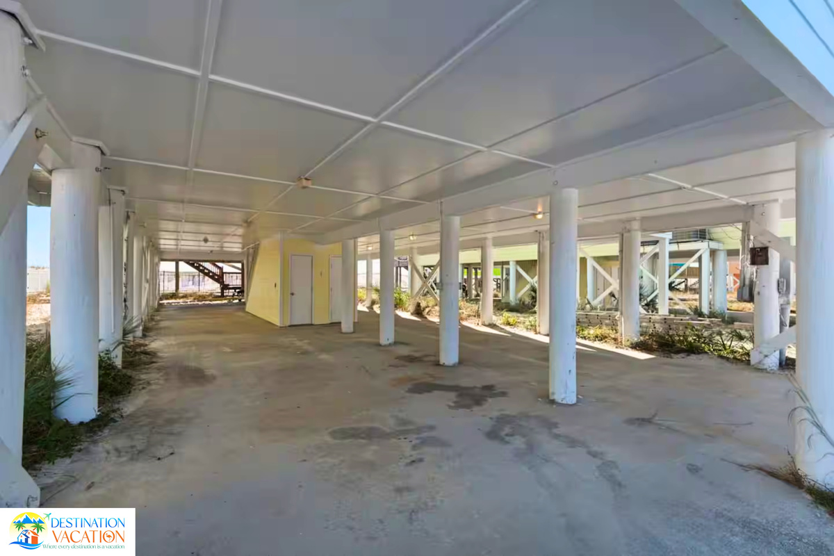 Covered parking adds convenience to every beach getaway.