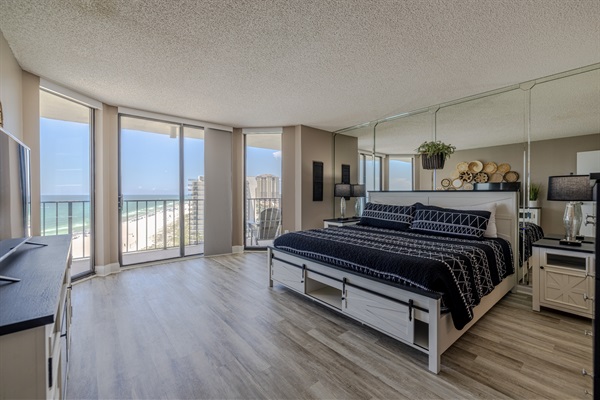 Master #1 with king, view, and balcony access
