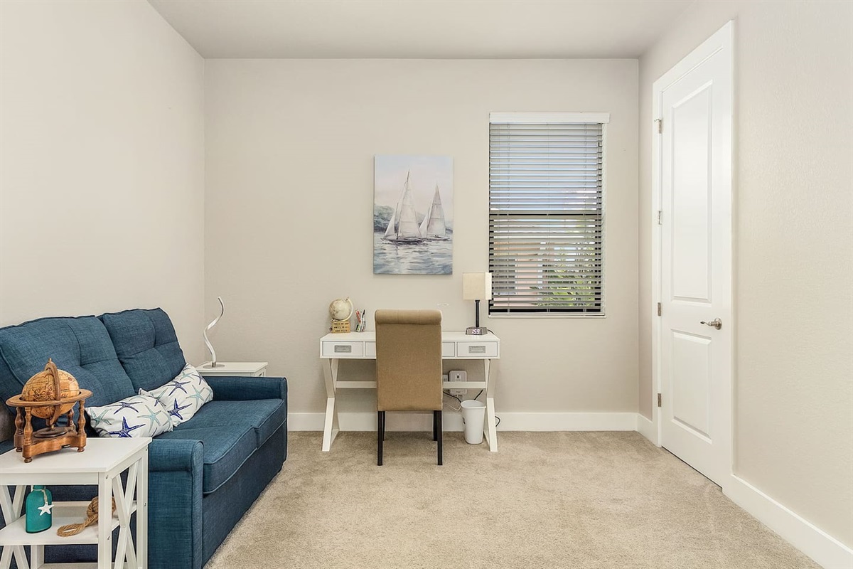 Office with sofa bed