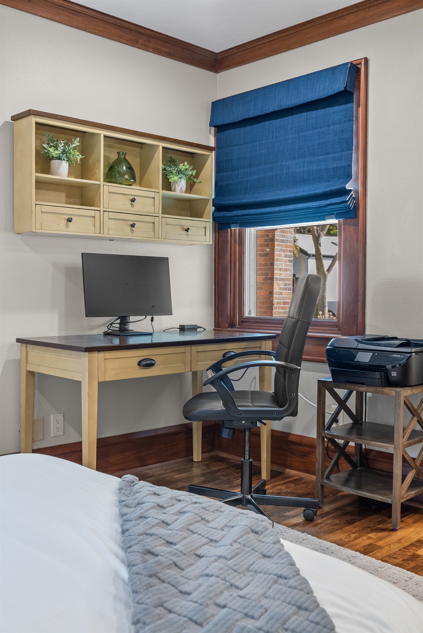 Dedicated work space available.