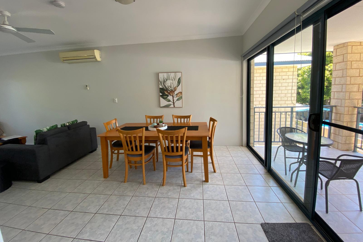 Dining/Living Room & rear balcony