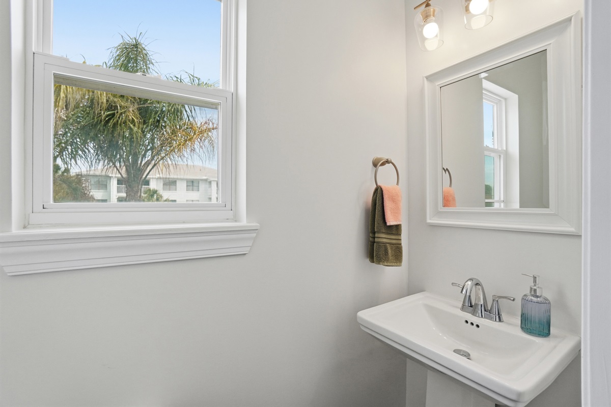 Half bathroom on the second floor