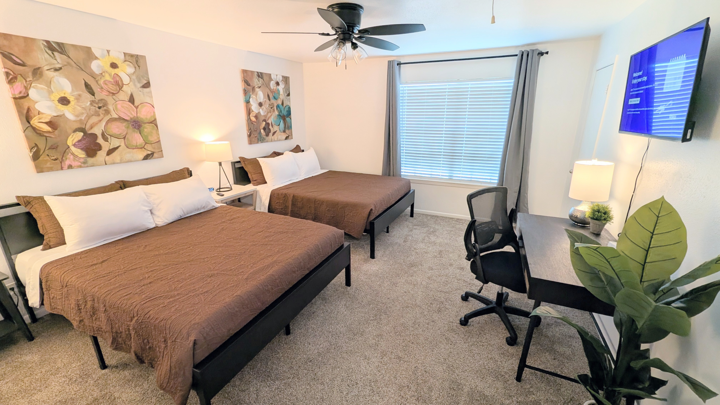 Enjoy this cozy and quiet bedroom as a relaxing retreat throughout your stay. 
