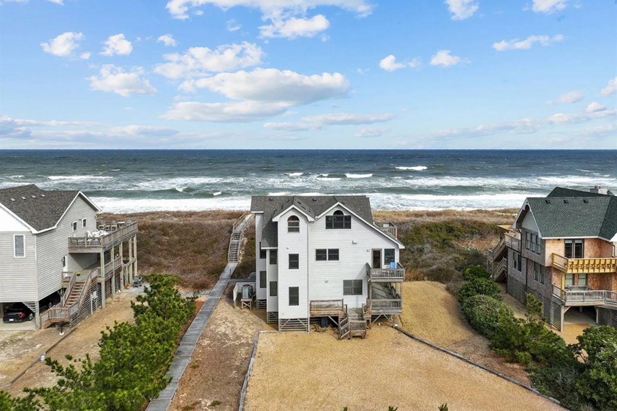 Enjoy the oceanfront experience on your vacation. Private beach access only steps away to pristine quiet beaches.