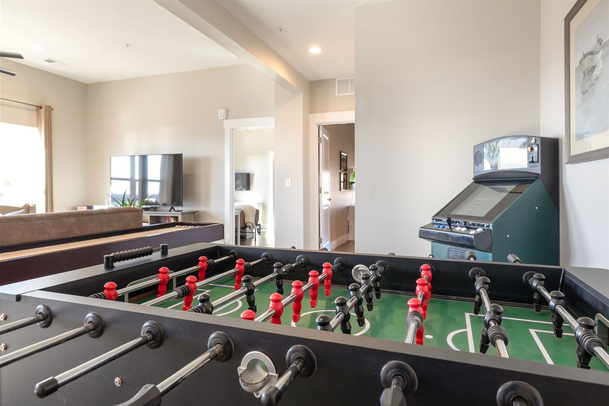 Fooseball and arcade machine!