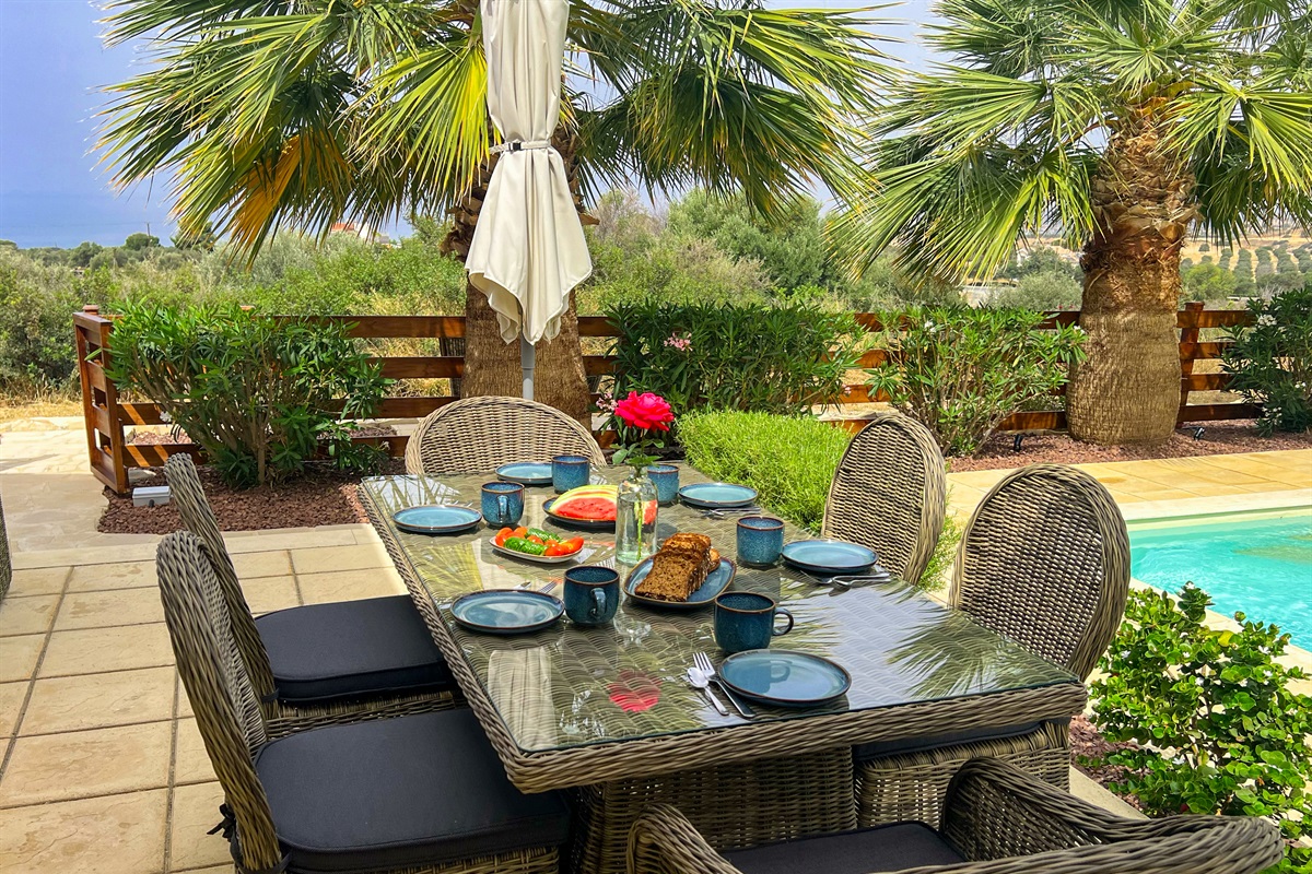 Dine outdoors on the patio while enjoying the views - perfect for family meals.