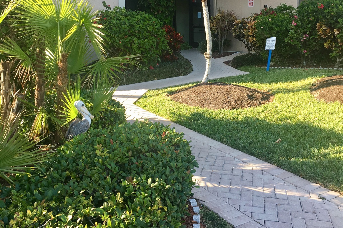 Lush greens property grounds