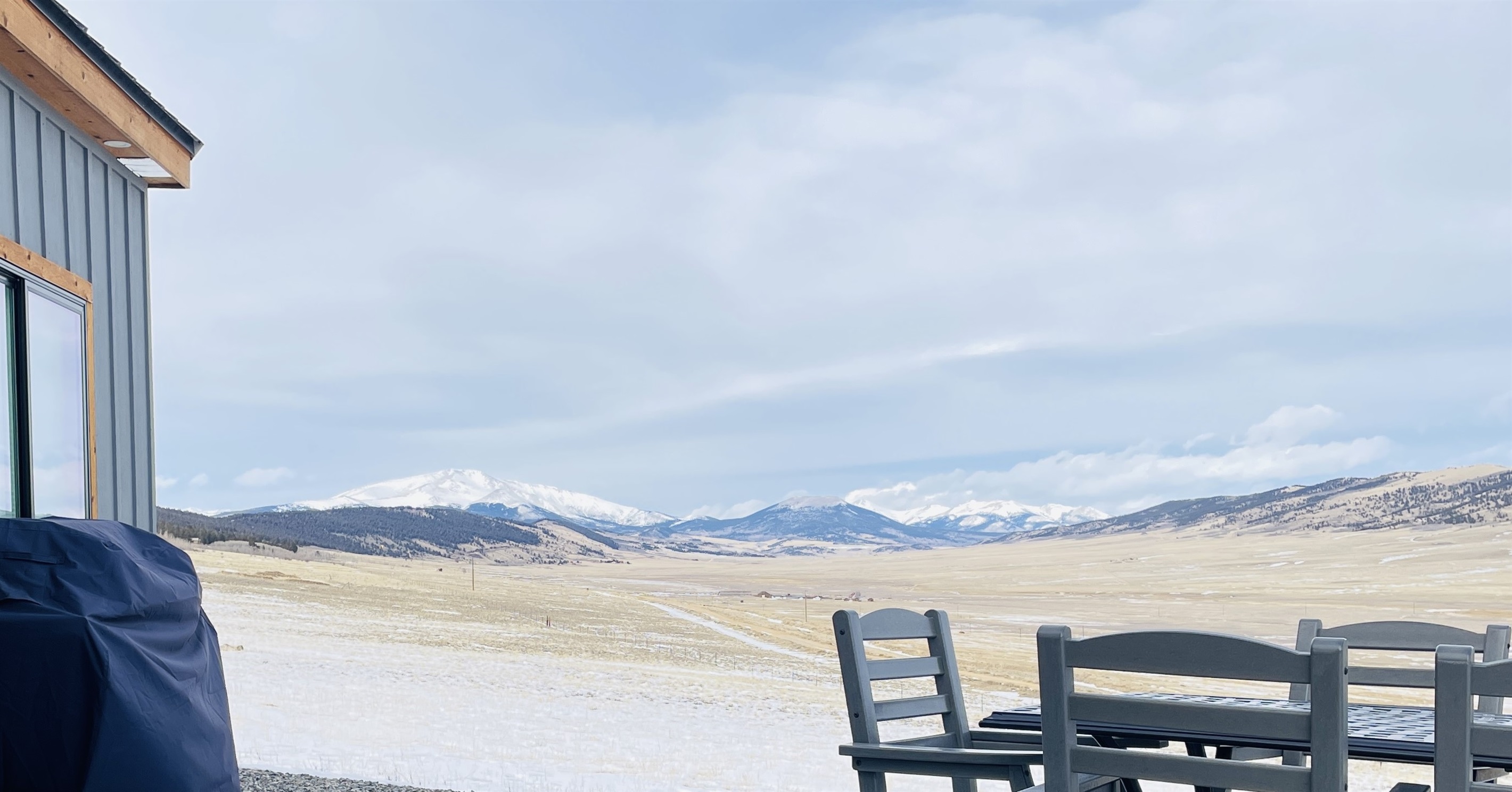 Snow-capped mountains! [Back Patio]