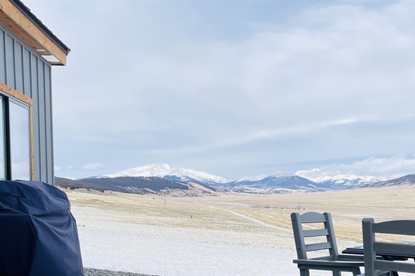 Snow-capped mountains! [Back Patio]