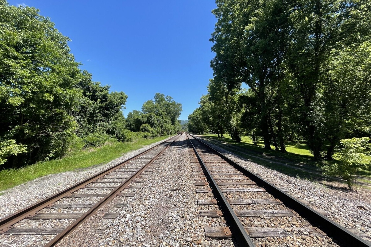 The train goes by maybe two times per day