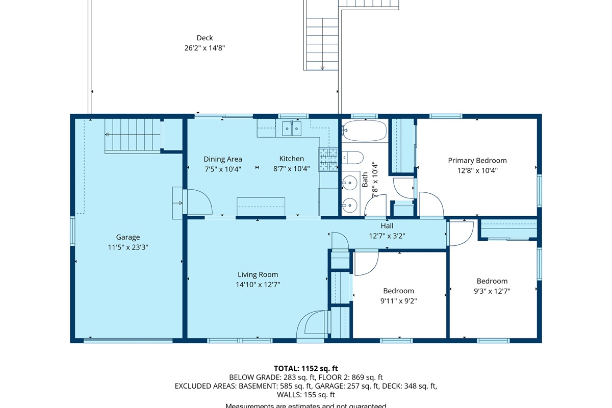 Main floor layout showing room arrangement and easy flow throughout the home.