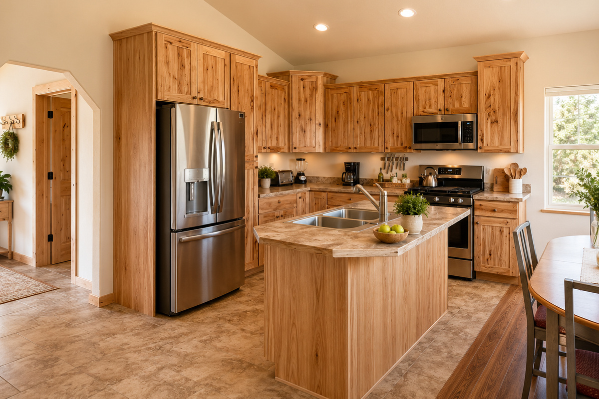 The fully equipped kitchen has everything you need to cook during your stay, plus bar seating that keeps the cook part of the conversation.