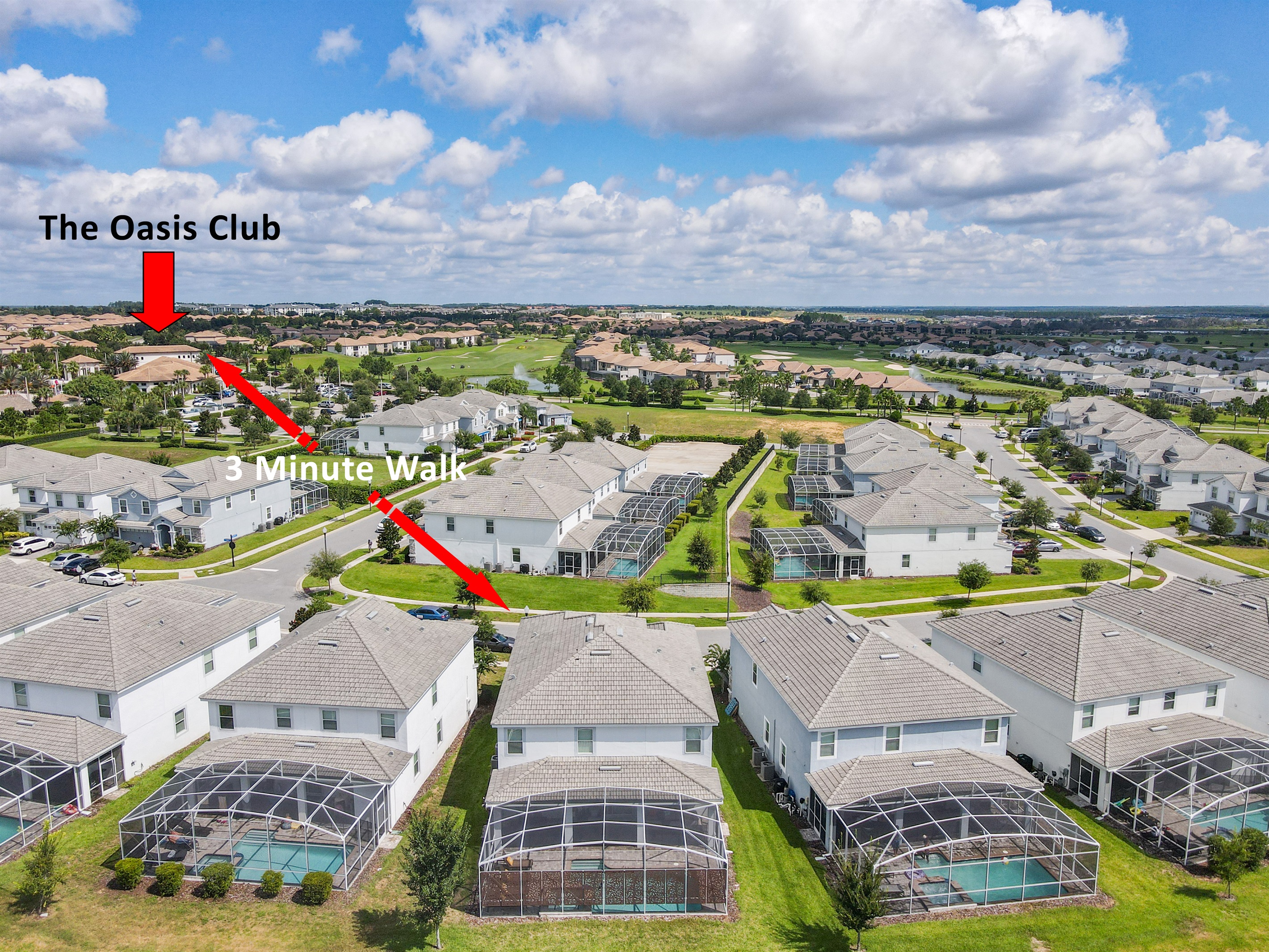 It's Only A 3 Minute Walk To The Oasis Clubhouse And Water Park