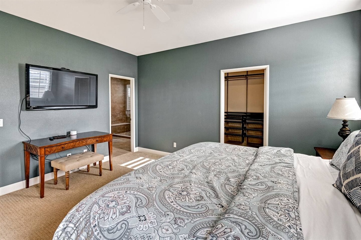 Master Bedroom & Entrances to Walk-in Closet & Ensuite