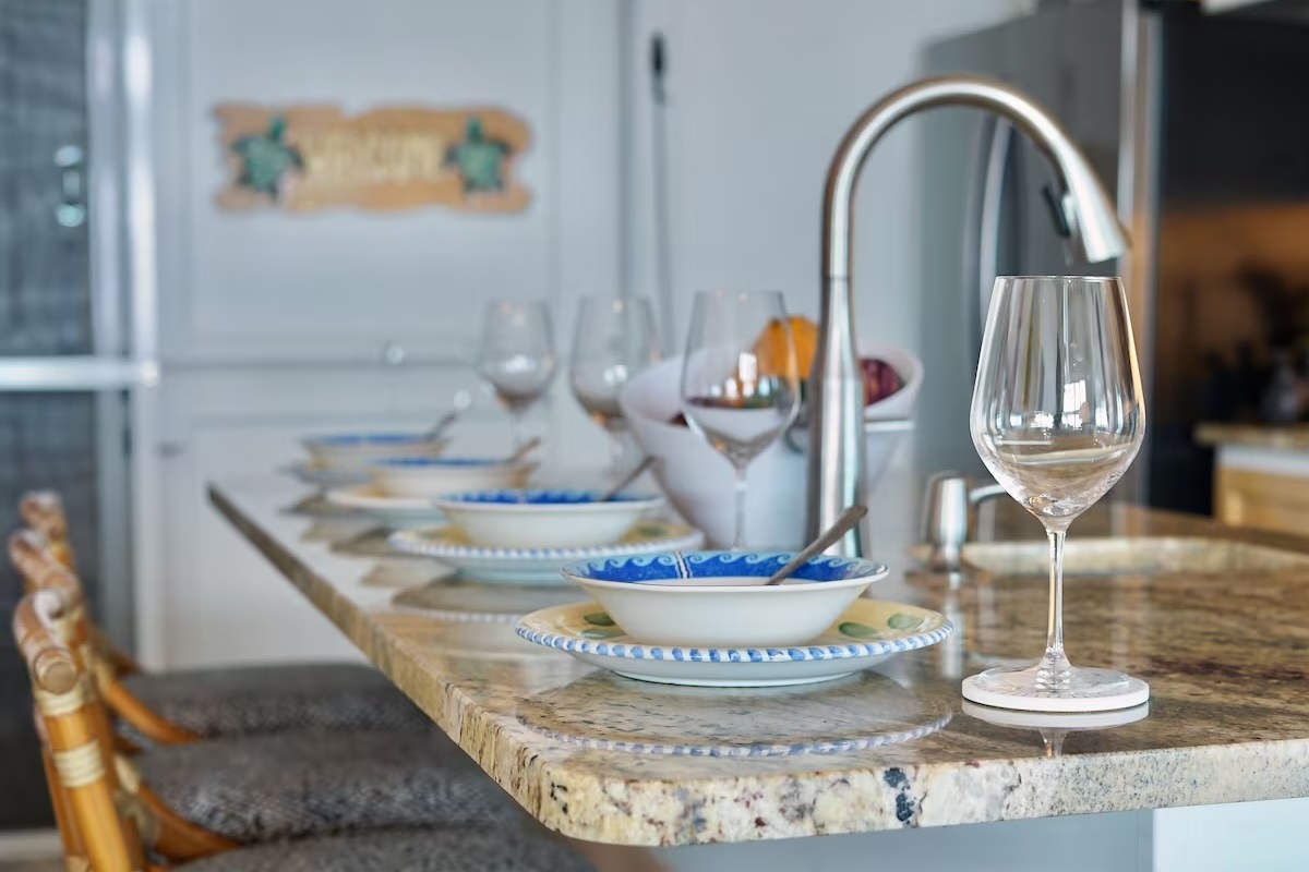 Wine tasting or casual dining at this island