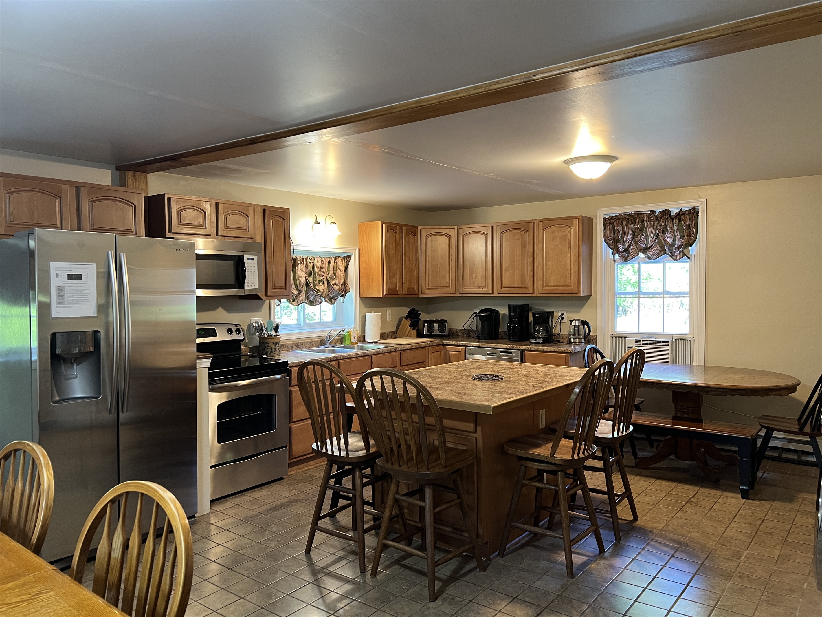 Large eat-in kitchen.