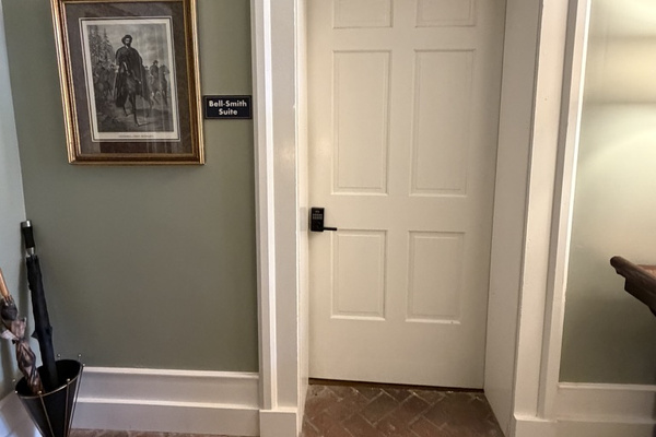 Secure entrance to the Bell-Smith Suite