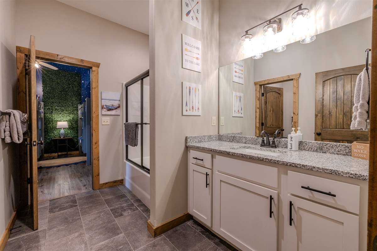 
Lower level jack and Jill bathroom