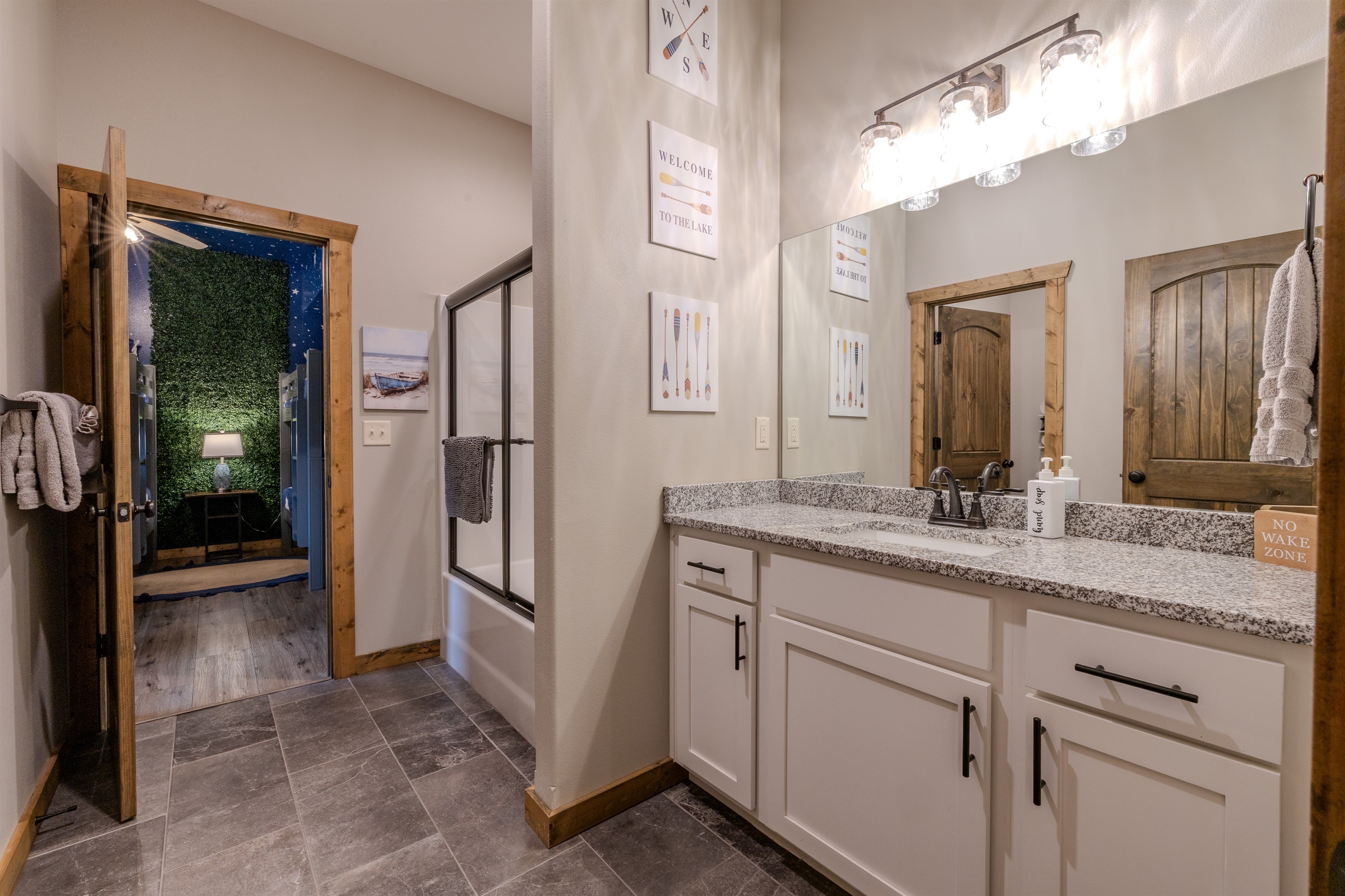 
Lower level jack and Jill bathroom