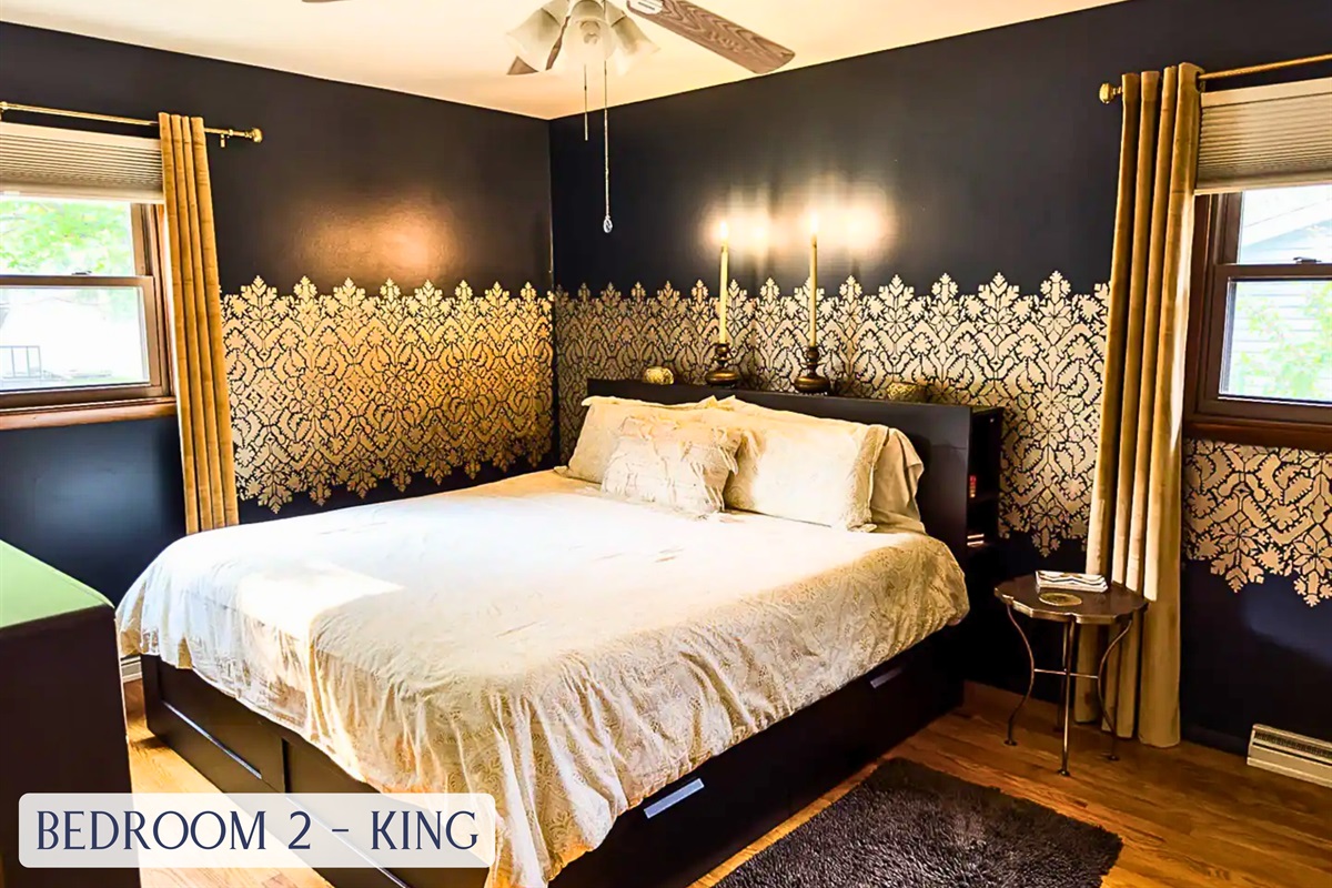 Primary Bedroom on the Main Floor with a King Size Bed