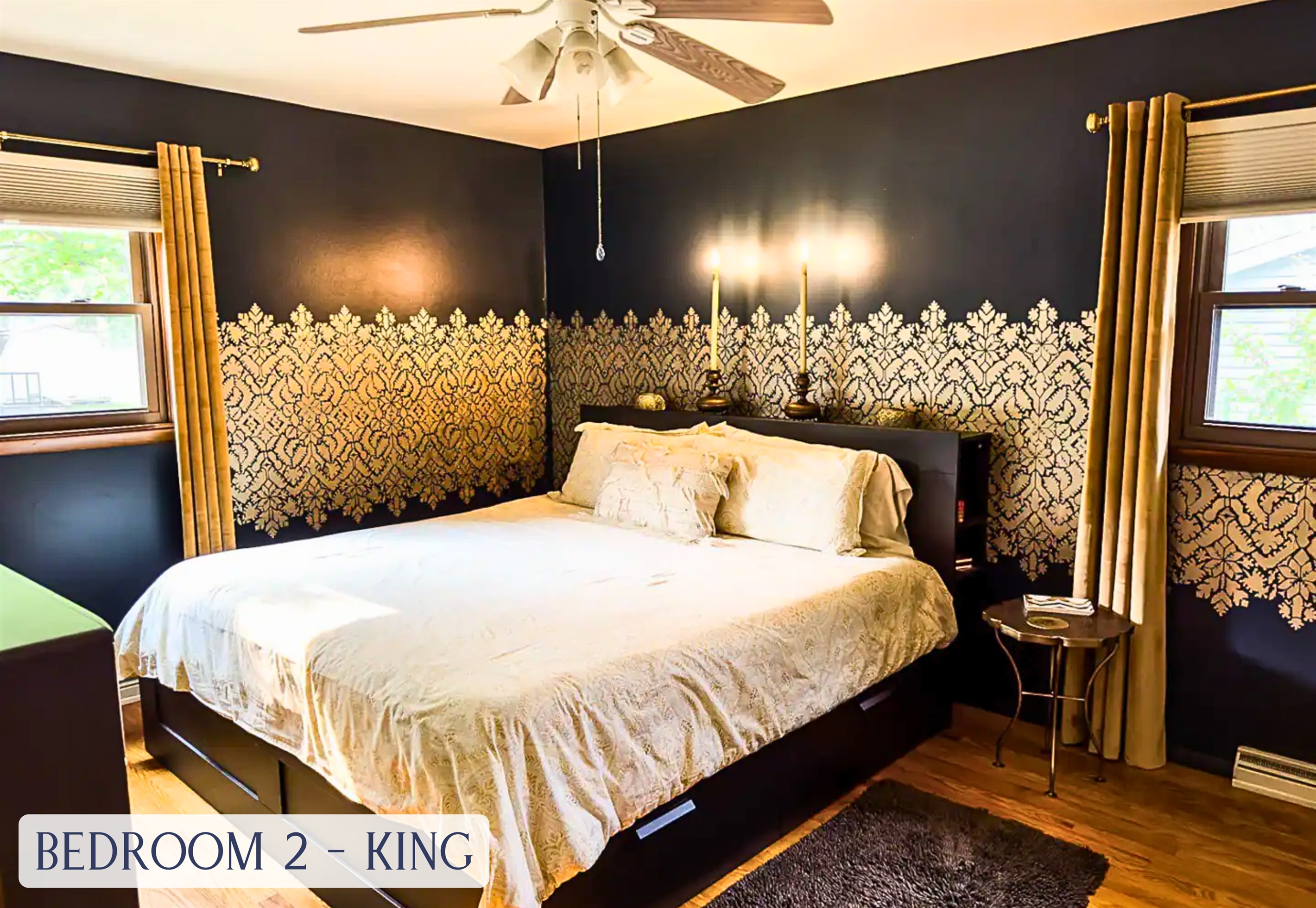 Primary Bedroom on the Main Floor with a King Size Bed