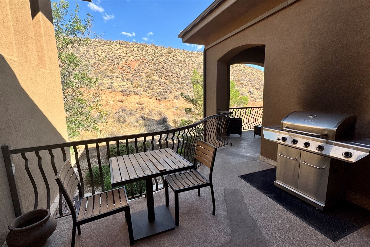 Private Patio Space with BBQ Grill