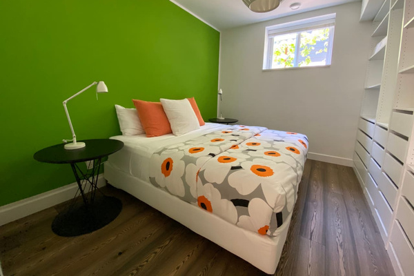 This is the king size bed in the second bedroom 
You could get a wheelchair to it on the side you are looking at.
Please not the wheelchair would not be able to get into the bathroom 