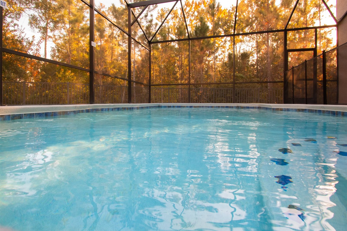 Private Screened Pool nestled into gorgeous Florida nature in this private corner unit home.
