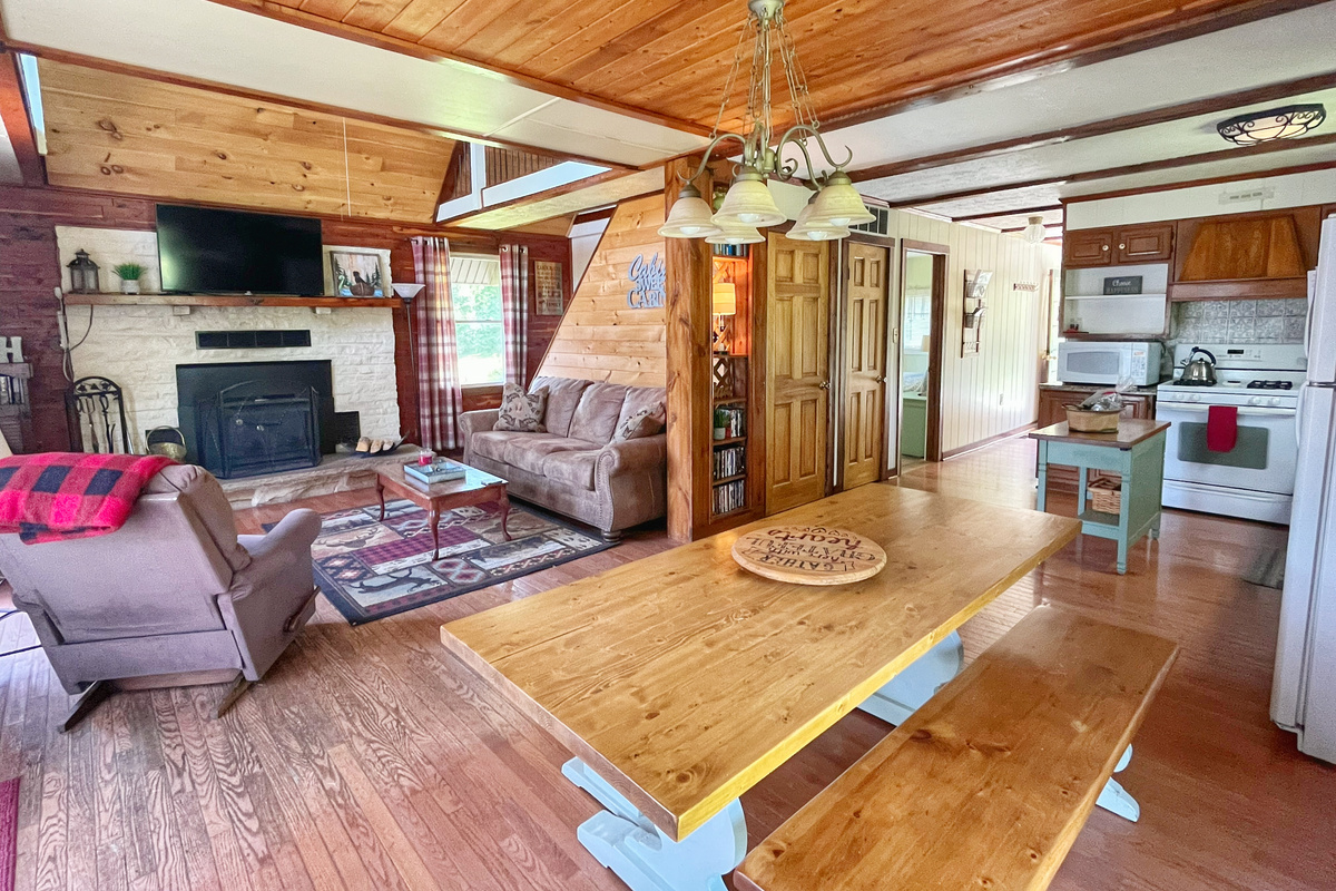 Warm dining area