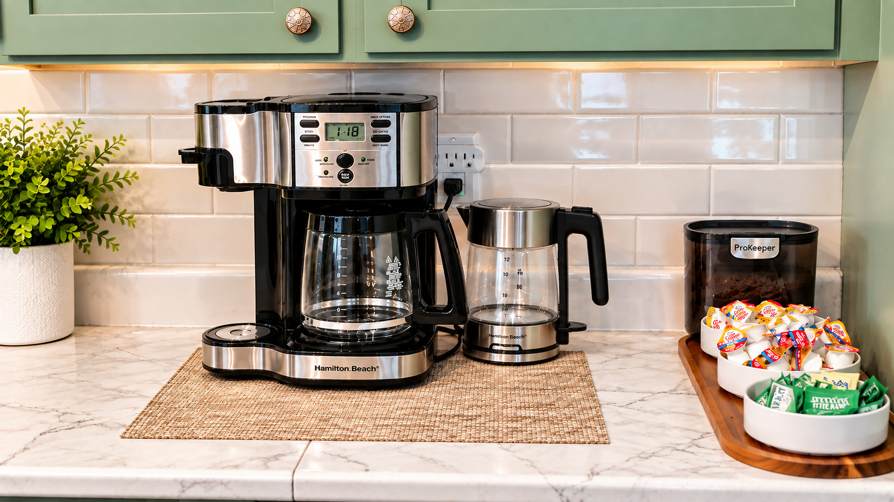 Coffee your way—our station is ready for easy mornings at Milburn.
