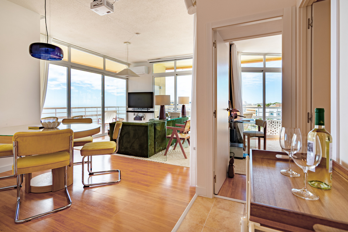 A look through the apartment’s open and airy layout