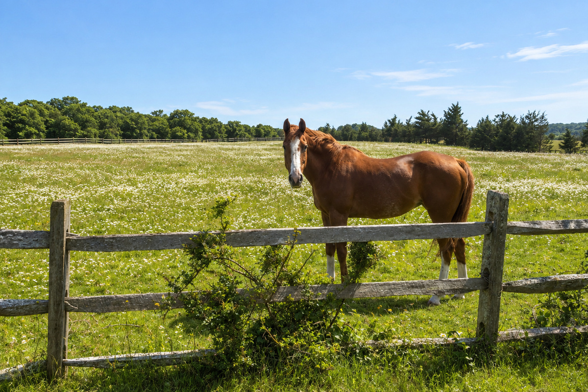 Horse in the pasture