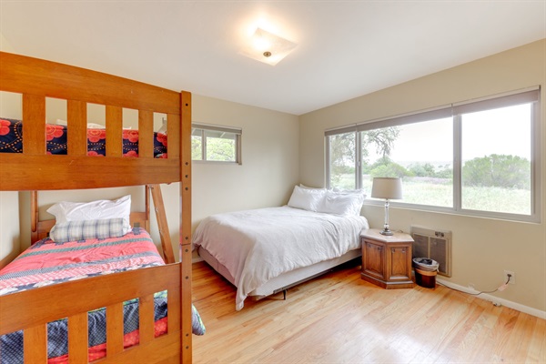 Guest Room 2: Queen and Bunk Beds