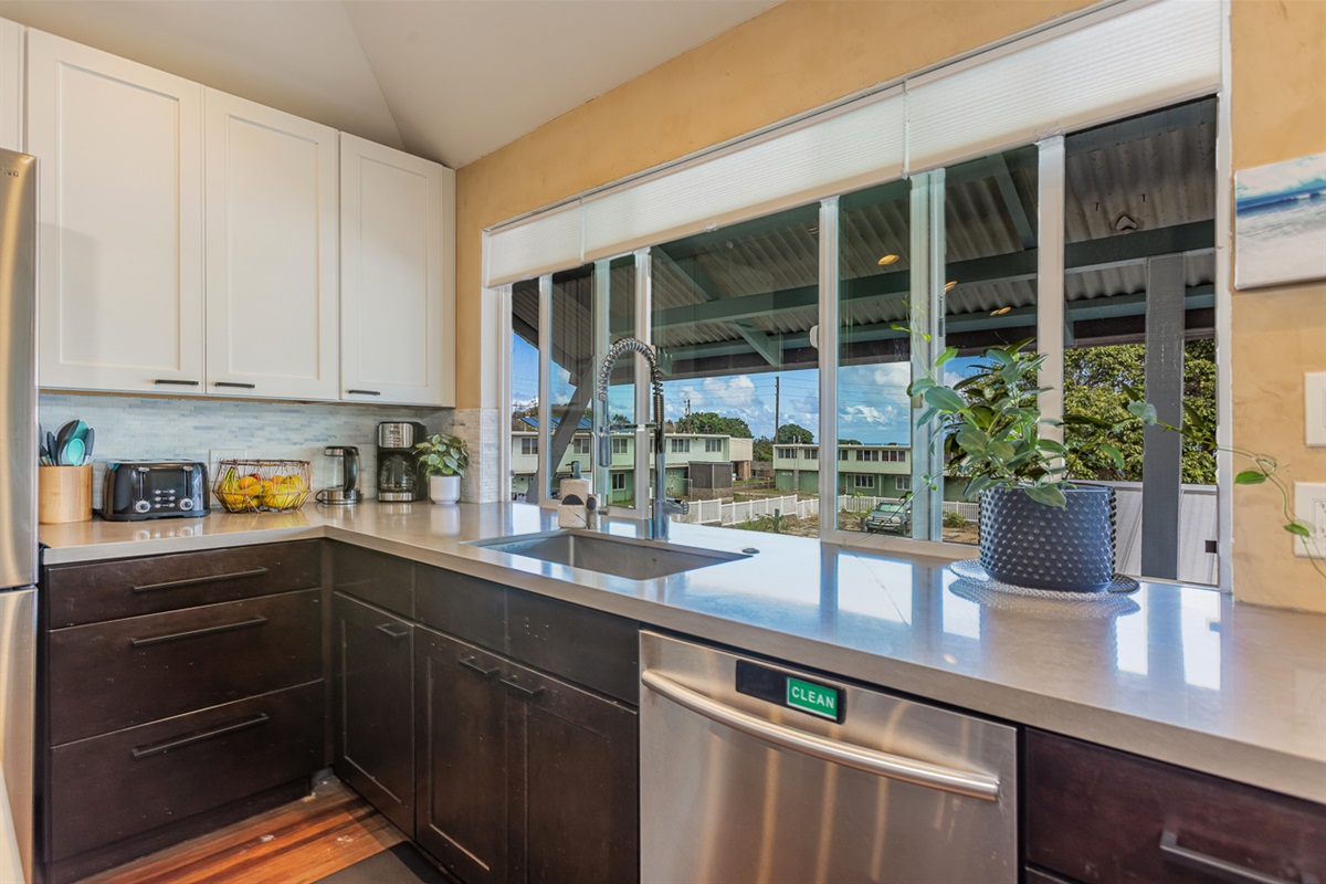 Kitchen is fully equipped for meals cooked at home