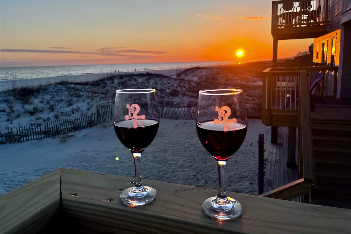 Thanks to Scott for sending us this picture on the new shared deck space overlooking the beach at sunset!
