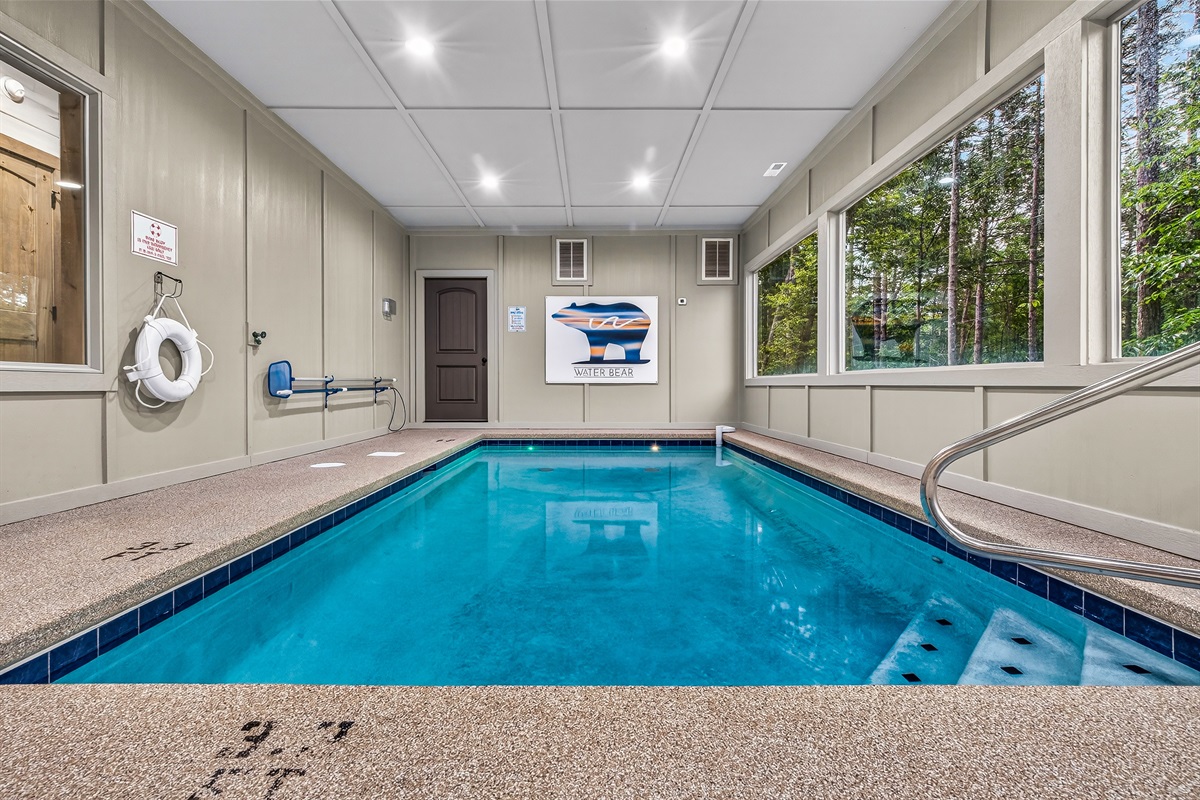 Heated Pool 82º The kids can enjoy the pool and you can see them from the living room!