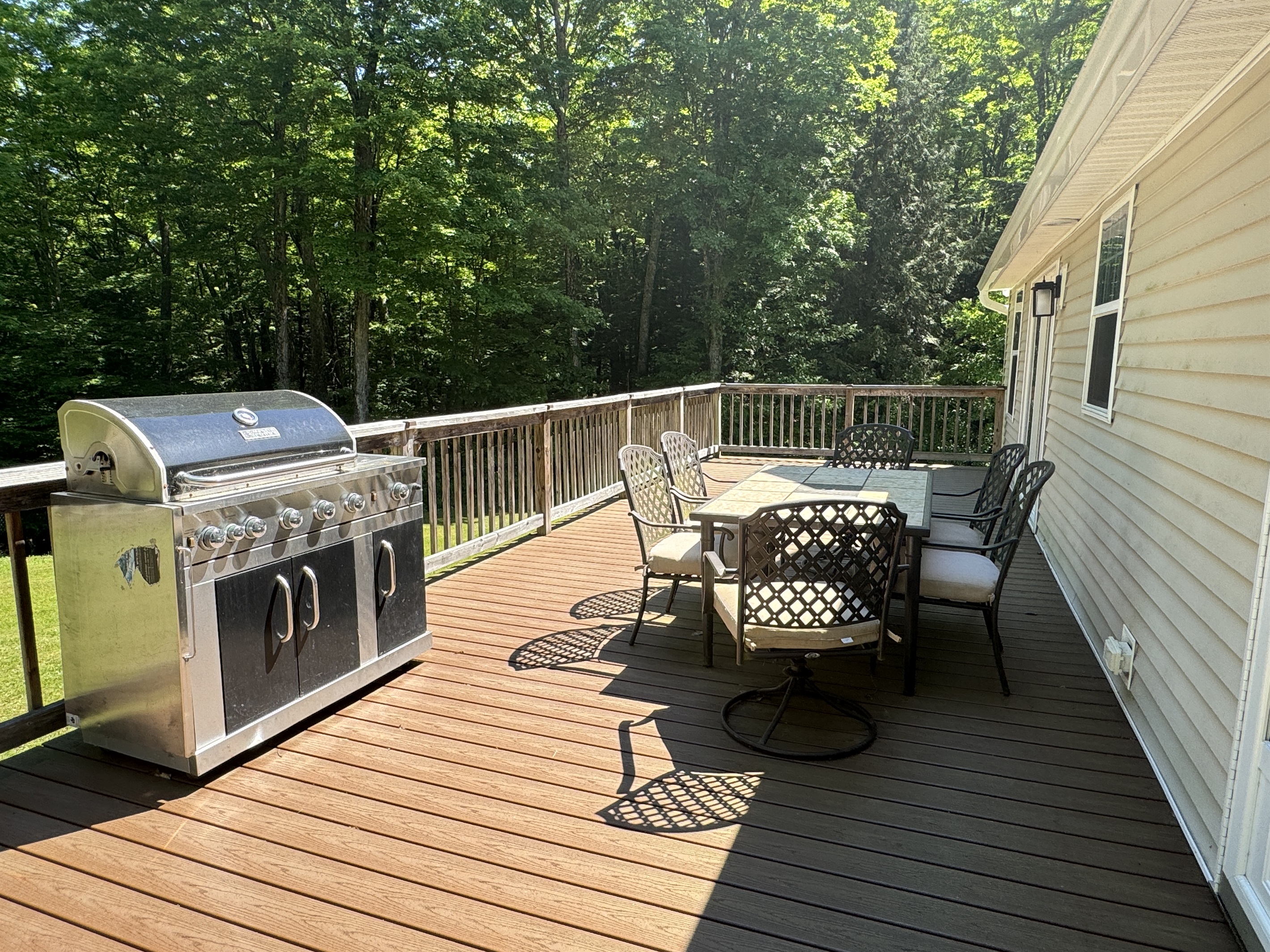 Gas grill and outdoor dining