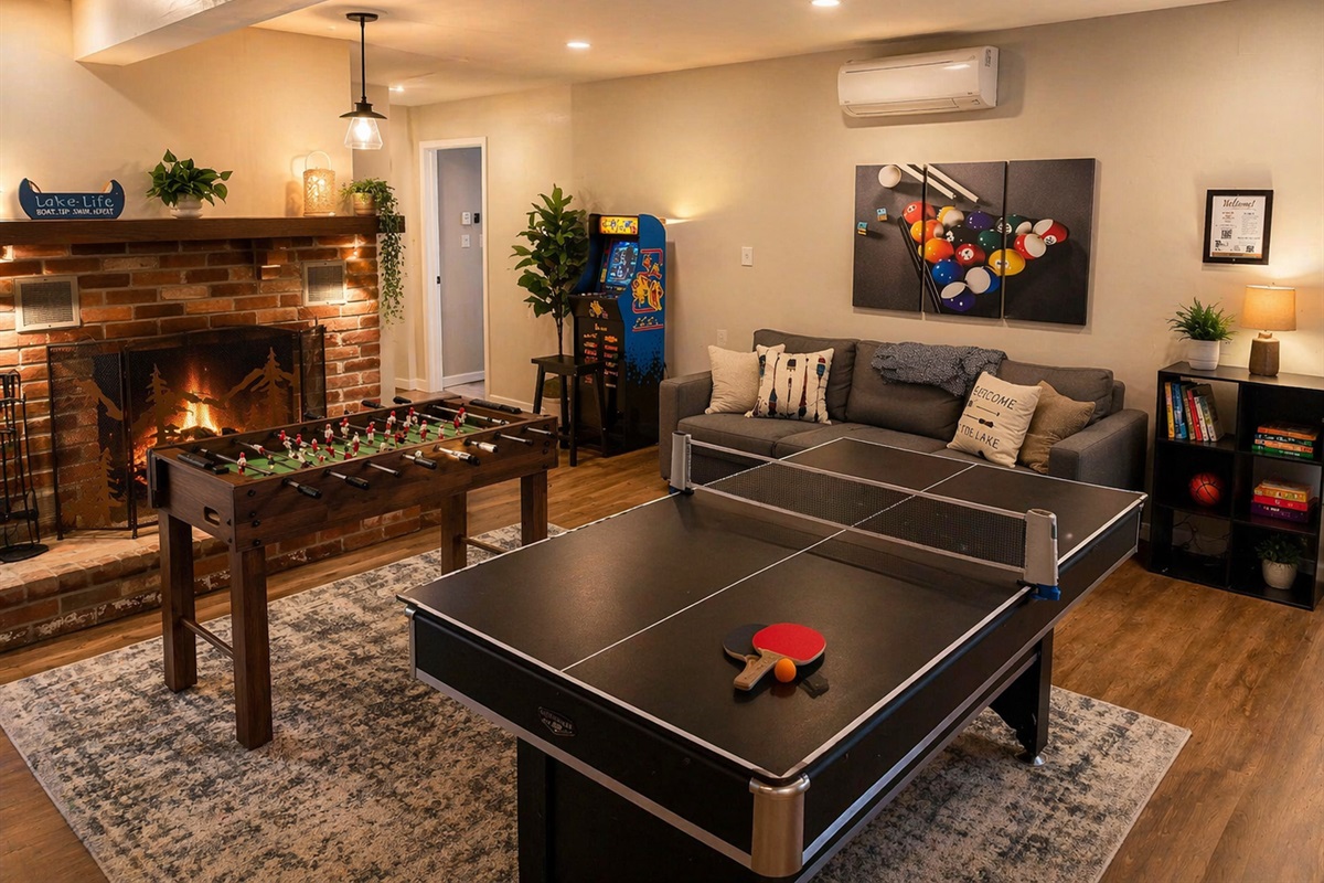 Challenge your friends to a match of pool or ping pong and let the friendly competition begin!