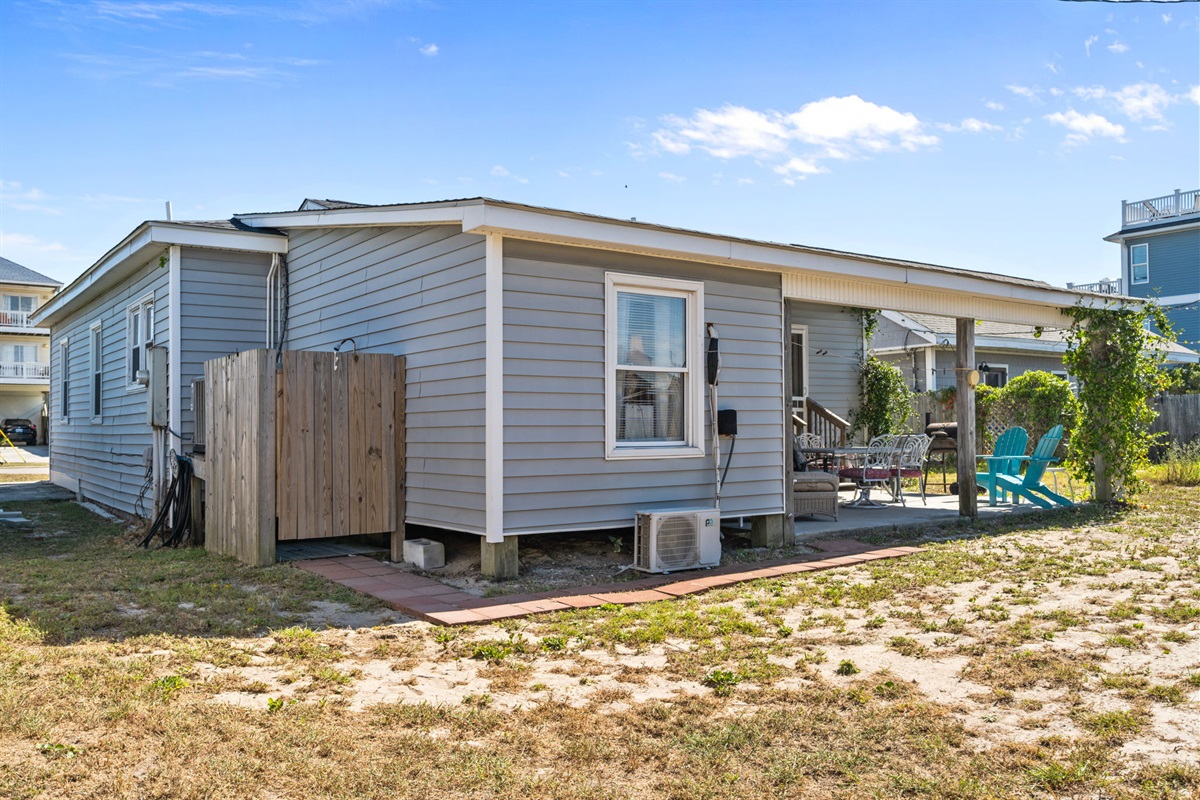 Rear view of the home