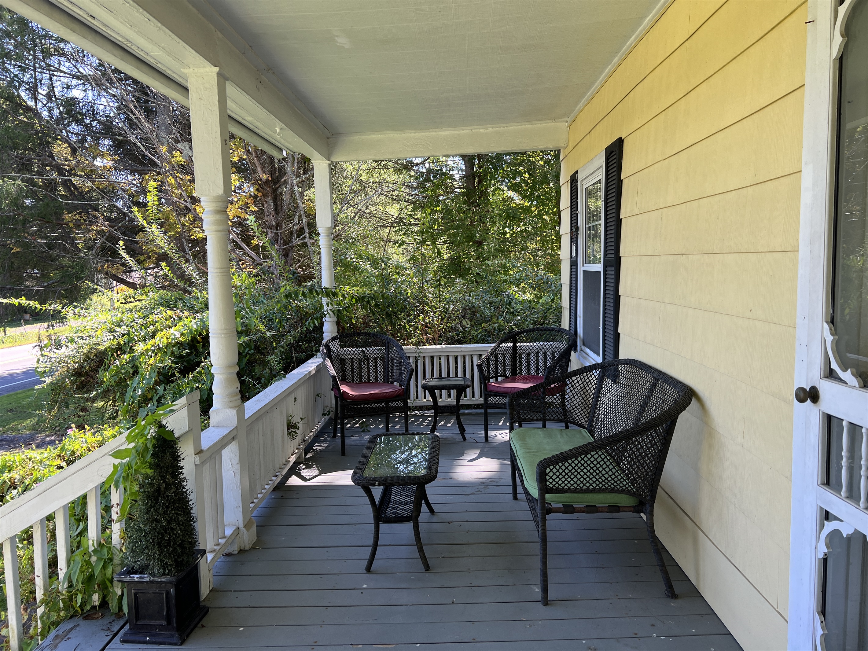 Dandelion front porch seating.
