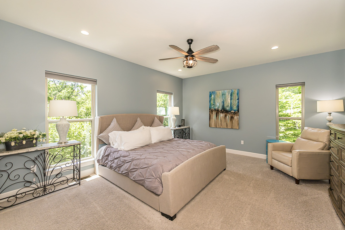 The blackout shades in all of the bedrooms will help ensure a restful sleep.
