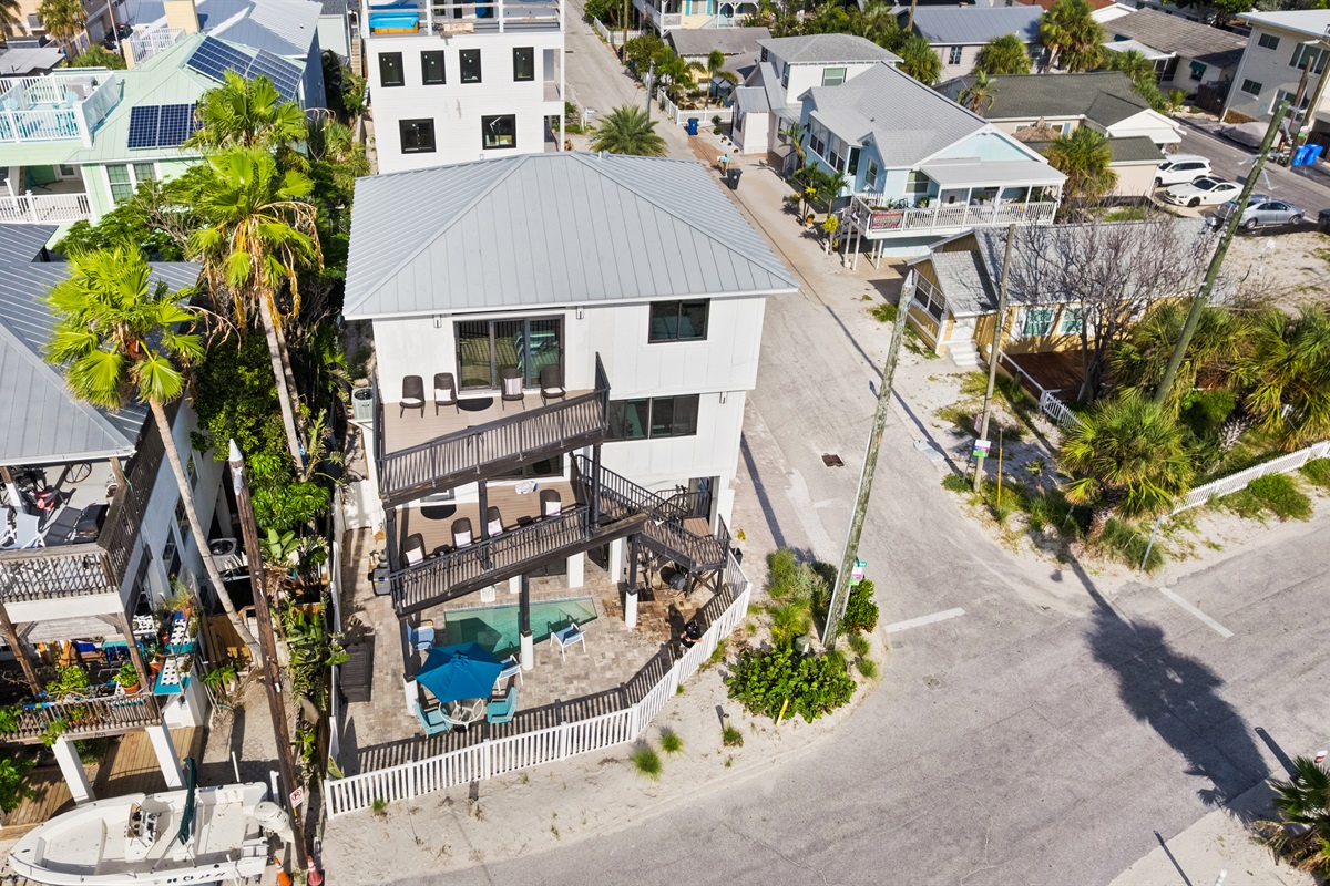 Ariel view of front
